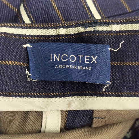 インコテックス INCOTEX リネン混 ストライプ テーパードパンツ レディース JPN:40