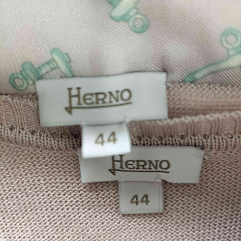 ヘルノ Herno 素材切替 ノースリーブニット カーディガン アンサンブル レディース 44