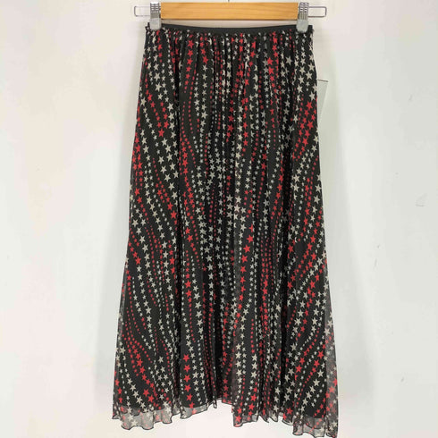 レッドヴァレンティノ RED VALENTINO Chiffon Midi Skirt スタープリントプリーツスカート レディース 36