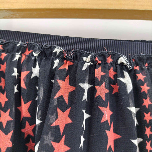 レッドヴァレンティノ RED VALENTINO Chiffon Midi Skirt スタープリントプリーツスカート レディース 36