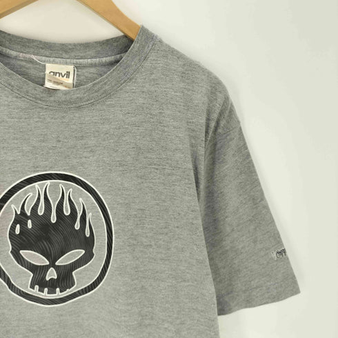 アンビル Anvil 00S ボディ US ロック バンド スカル プリント Tシャツ Y2K メンズ import:L