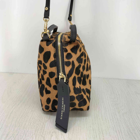 ジャンニキャリーニ GIANNI CHIARINI ハラコ レオパード 2WAYショルダーバッグ レディース