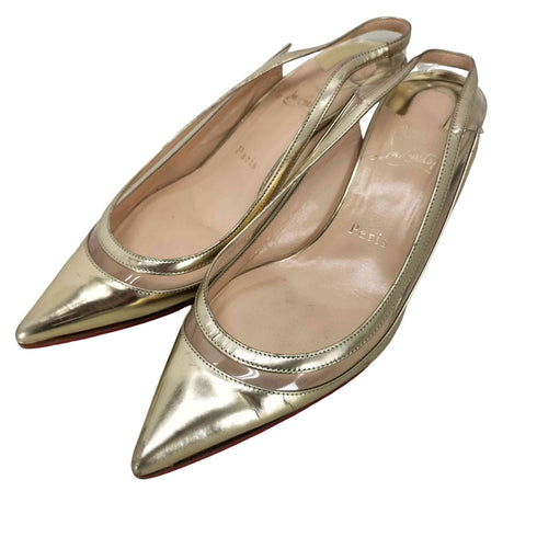 クリスチャンルブタン CHRISTIAN LOUBOUTIN Paulina スリングバックパンプス レディース 38 1/2