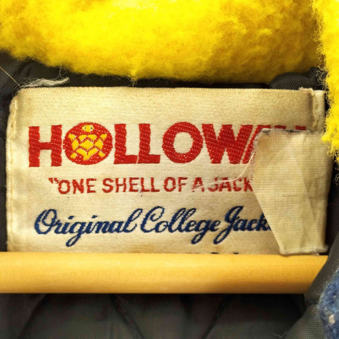 ホロウェイ HOLLOWAY 70-80S USA製 フード割れ アームライン ナンバリング 89 ウール バーシティ ジャケット スタジャン レディース