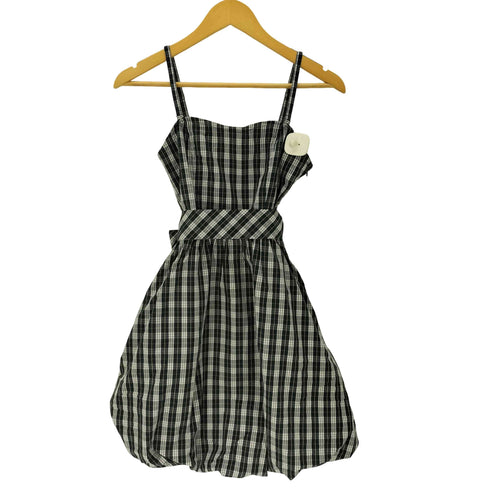 バーバリーブルーレーベル BURBERRY BLUE LABEL チェック バルーン キャミ ミニ ワンピース レディース 36