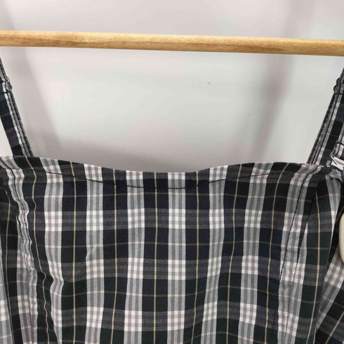 バーバリーブルーレーベル BURBERRY BLUE LABEL チェック バルーン キャミ ミニ ワンピース レディース 36