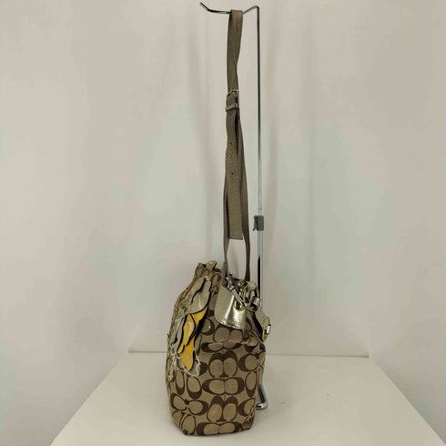 コーチ COACH シグネチャー コサージュ ホーボー ショルダーバッグ signature corsage hobo shoulder bag レディース