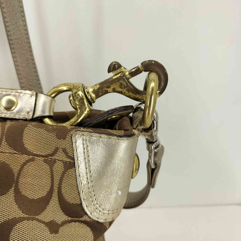 コーチ COACH シグネチャー コサージュ ホーボー ショルダーバッグ signature corsage hobo shoulder bag レディース