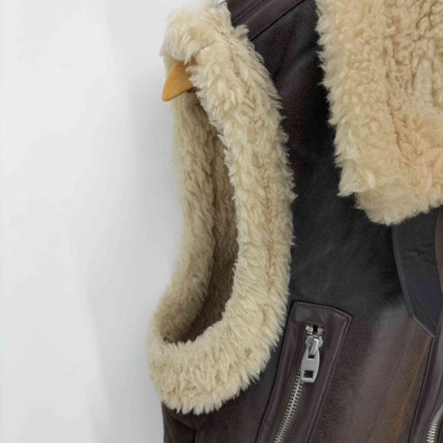ザラ ZARA ダブルフェイス クロップド ベスト レディース import:L