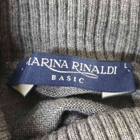 マリナリナルディ marina rinaldi イタリア製 ウール タートルネック S/S ニット レディース import:L