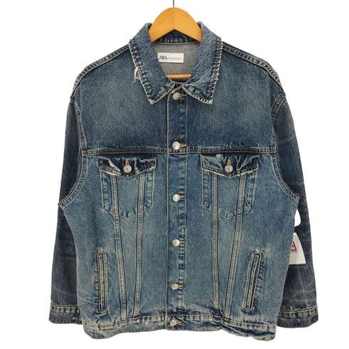 ザラ ZARA オーバーサイズ ウオッシュ加工 デニム ジャケット メンズ import:XS