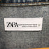 ザラ ZARA オーバーサイズ ウオッシュ加工 デニム ジャケット メンズ import:XS