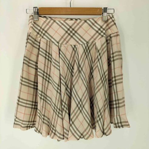 バーバリーブルーレーベル BURBERRY BLUE LABEL ノバチェック プリーツ ミディ スカート レディース 36
