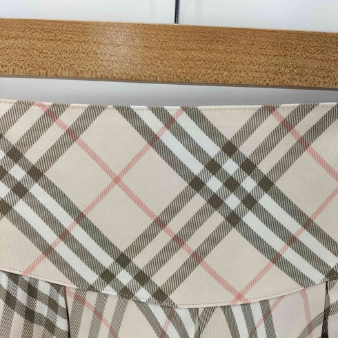 バーバリーブルーレーベル BURBERRY BLUE LABEL ノバチェック プリーツ ミディ スカート レディース 36