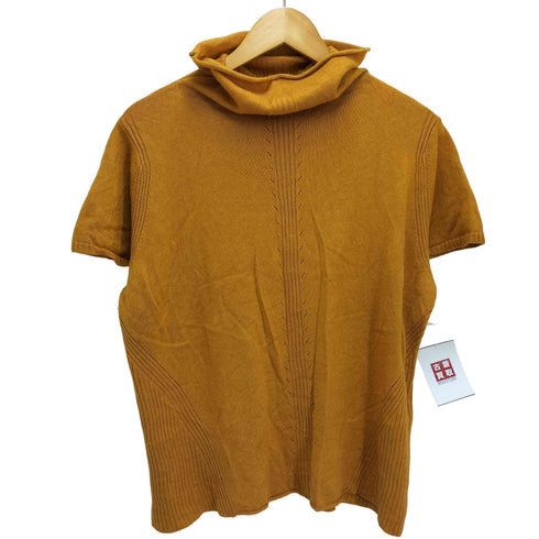 マリナリナルディ marina rinaldi イタリア製 シルク カシミヤ S/S タートルネック ニット レディース import:XL