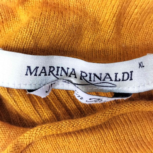 マリナリナルディ marina rinaldi イタリア製 シルク カシミヤ S/S タートルネック ニット レディース import:XL