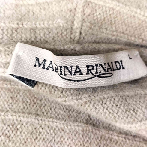 マリナリナルディ marina rinaldi イタリア製 ウール アンゴラ ショールカラー カーディガン レディース import:L