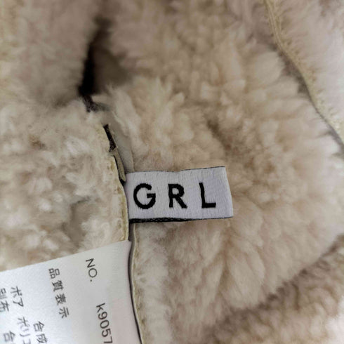 グレイル GRL ベルトネックムートンパイピングレザーブルゾン レディース FREE