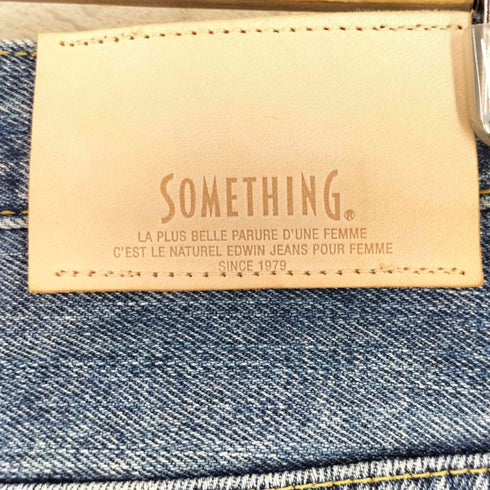 サムシング SOMETHING スーパーハイライズワイドストレートデニムパンツ レディース S