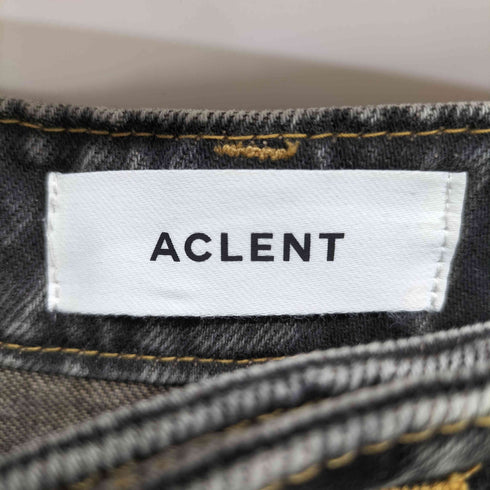 アクレント ACLENT フロントスリット ダメージ加工 ロング デニム スカート レディース JPN:M