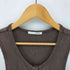 ザラ ZARA ダメージ加工 フェード ヘンリーネック タンクトップ レディース import:M