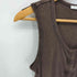 ザラ ZARA ダメージ加工 フェード ヘンリーネック タンクトップ レディース import:M