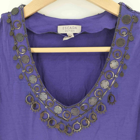 エスカーダ ESCADA メタル チャーム ノースリーブ シャツ レディース JPN:34