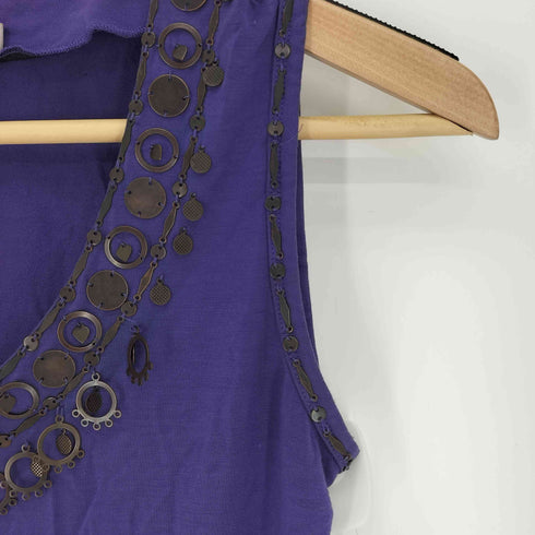 エスカーダ ESCADA メタル チャーム ノースリーブ シャツ レディース JPN:34