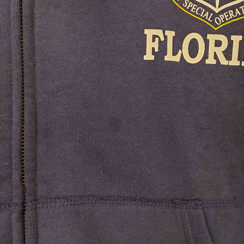 ヒューストン HOUSTON IDEALジップ HURLBURT FIELD FLORIDAプリント ジップアップパーカー メンズ REGULAR LARGE
