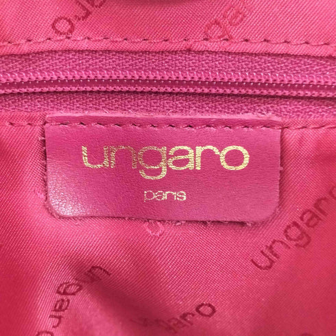 ウンガロ ungaro イントレチャート レザー ショルダーバッグ レディース