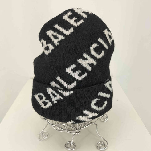 バレンシアガ BALENCIAGA Allover Logo ジャカード ロゴ ビーニー メンズ ONE SIZE