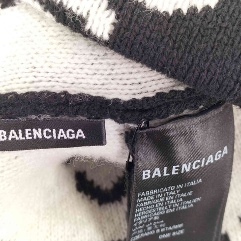 バレンシアガ BALENCIAGA Allover Logo ジャカード ロゴ ビーニー メンズ ONE SIZE