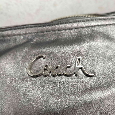 コーチ COACH メタリック レザー ショルダーバッグ metallic leather shoulder bag レディース