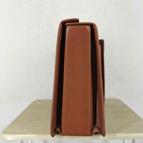 MARUEM ロック付き レザー アタッシュケース メンズ