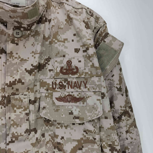 ユーエスネイビー U.S.NAVY NWU Type 2 AOR-I Desert Digital Seabees Blouse デジタルカモ メンズ MEDIUM-REGULAR