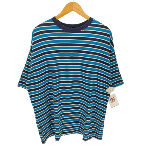 ギャップ Gap OLD 90s USA製 紺タグ ボックスシルエット ボーダー Tシャツ メンズ import:L