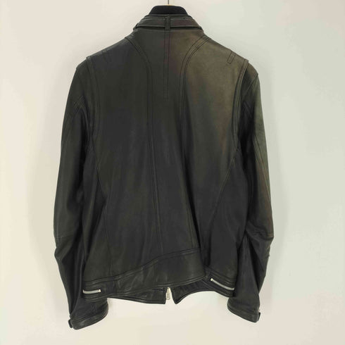 ラブレス LOVELESS 羊革 ラムレザー シングル ライダース ジャケット ダブルジップ メンズ import:L