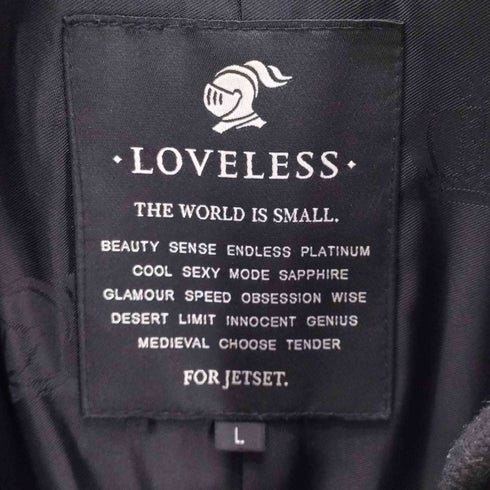 ラブレス LOVELESS 羊革 ラムレザー シングル ライダース ジャケット ダブルジップ メンズ import:L