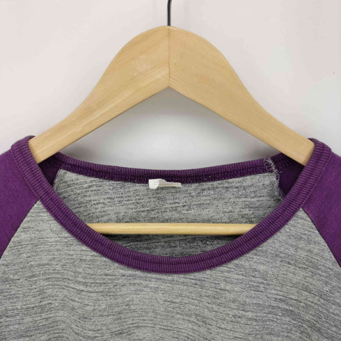 BACK DROP カラー切替 霜降り ラグランスリーブ 半袖 Tシャツ メンズ