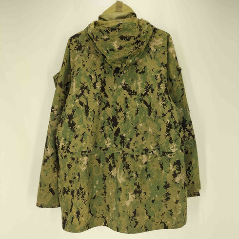 ユーエスネイビー U.S.NAVY NWU GORE-TEXパーカー TYPEIII デジタルカモ ナイロン ミリタリージャケット メンズ SMALL LONG