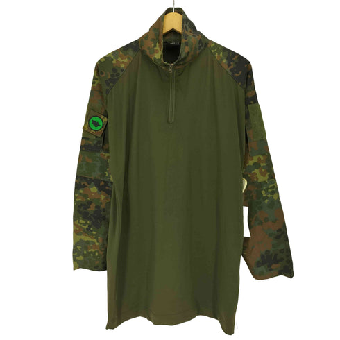 ミルテック MIL-TEC 切替 フレクターカモ 1/4 ZIP シャツ メンズ import:M