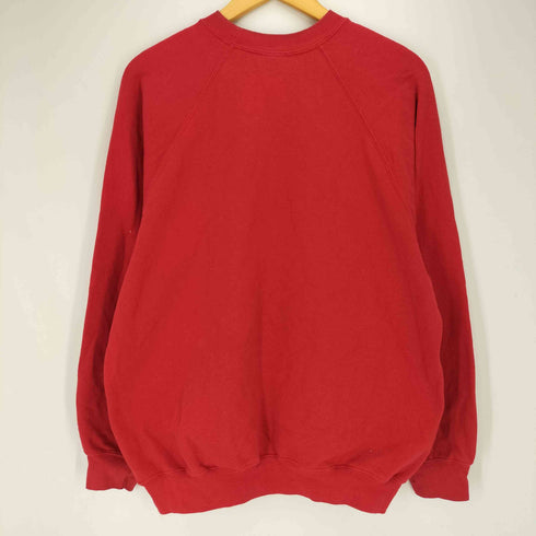 フルーツオブザルーム FRUIT OF THE LOOM フロッキープリント クルーネックスウェット メンズ import:L