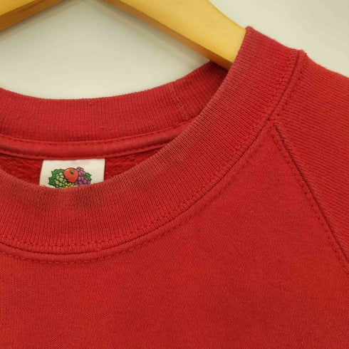フルーツオブザルーム FRUIT OF THE LOOM フロッキープリント クルーネックスウェット メンズ import:L