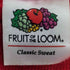 フルーツオブザルーム FRUIT OF THE LOOM フロッキープリント クルーネックスウェット メンズ import:L