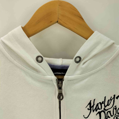 ハーレーダビッドソン HARLEY-DAVIDSON 00S 09AW ロゴ 刺繍 アーム トライバル プリント ジップ フーディー パーカー Y2K メンズ import:XL