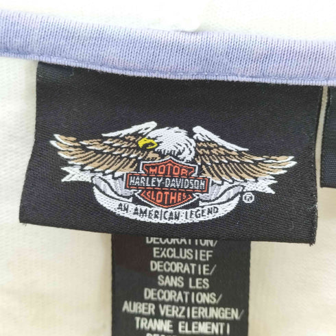 ハーレーダビッドソン HARLEY-DAVIDSON 00S 09AW ロゴ 刺繍 アーム トライバル プリント ジップ フーディー パーカー Y2K メンズ import:XL