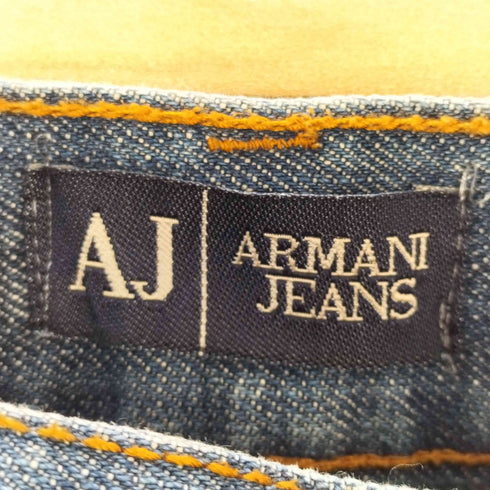 アルマーニジーンズ ARMANI JEANS 90-00S OLD 立体裁断 3Dカット ワイドレッグ ブッシュ デニム パンツ Y2K メンズ 31