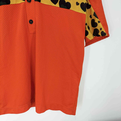 rewardiffound ハート パネル ライン S/S メッシュ ポロ シャツ メンズ import:S