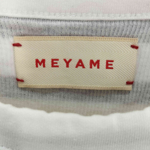 メヤメ MEYAME ダブルロングスリーブ ボーダー カットソー レディース ONE SIZE