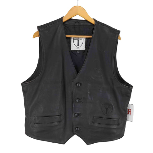 real leather HIGHWAY ONE 本革ベスト メンズ import:XL